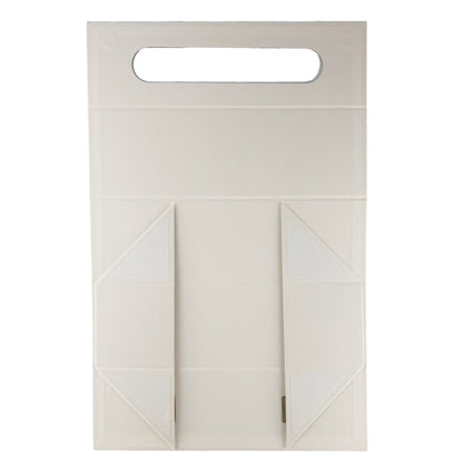 Caja de regalo plana - Forma de caja de vino (33.5x10x10.5 cm) - Blanco