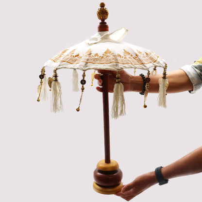 Sombrilla Bali Decoracion de Hogar - Lona - Decoración Dorada - 40cm