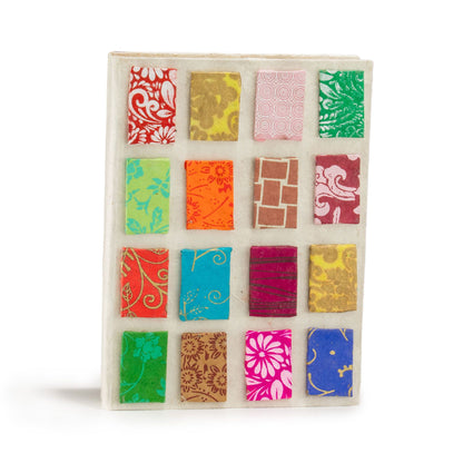 Lokta Notizbuch Mini Tiles – Mittel (15x12 cm) – 45 Blätter – Natur