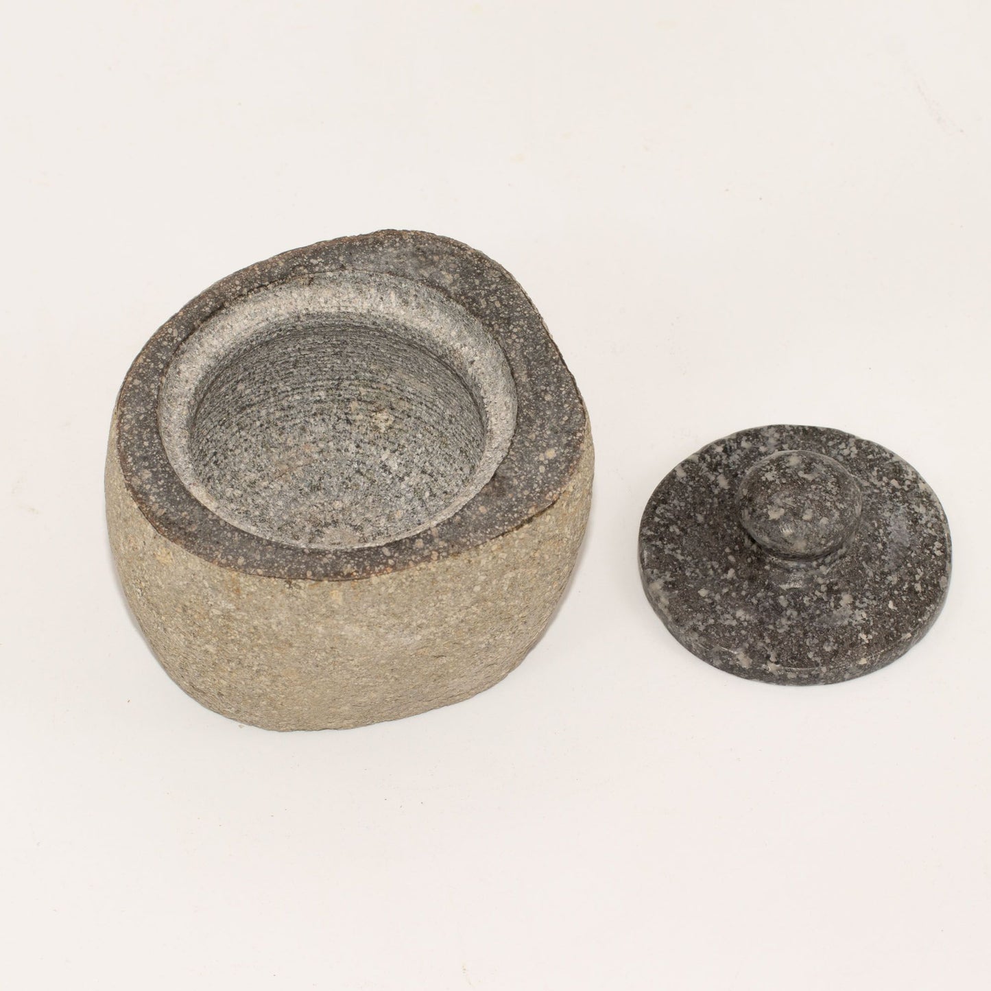 Jardinière en pierre de rivière naturelle pour enracinement - Petite (environ 9x7cm)