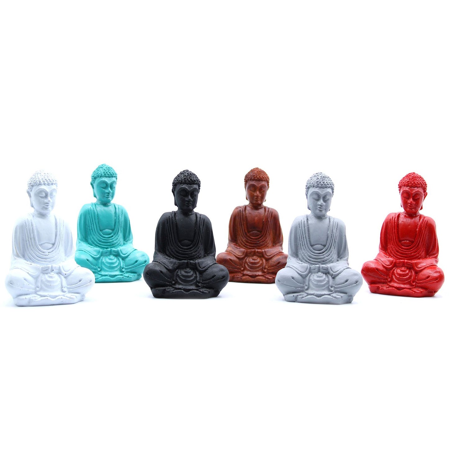 6 x Mini Buddha Mate (verschiedene Farben)