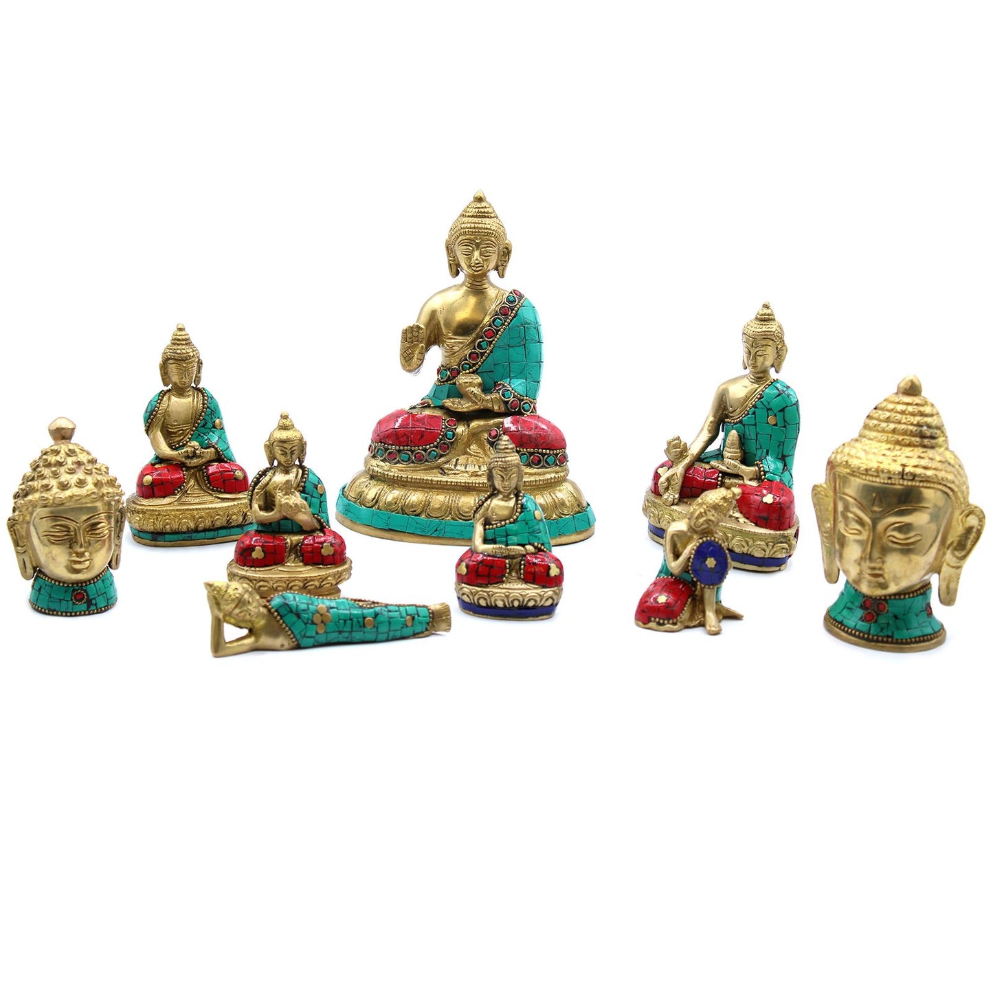 Figura de Buda de Latón - Bendición - 15cm