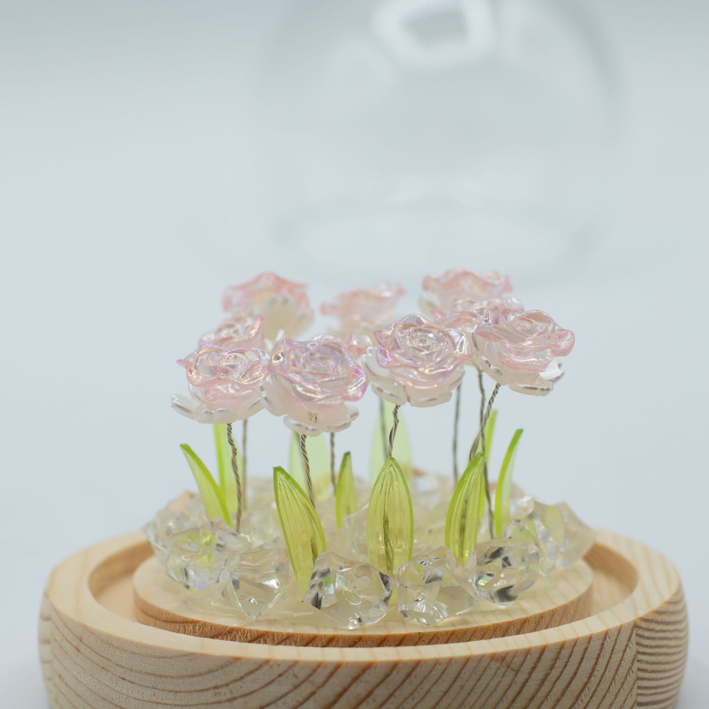 Garten-Iglu Floral Glow – 10 rosa Rosen – USB-LED