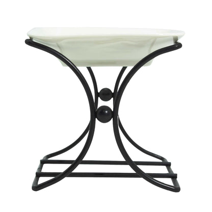 Soporte cuadrado de cerámica y metal