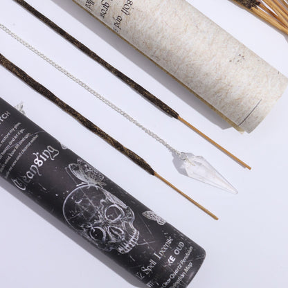 Encens ancien pour sorts de sorcellerie - Purification - Pendule en cristal de roche