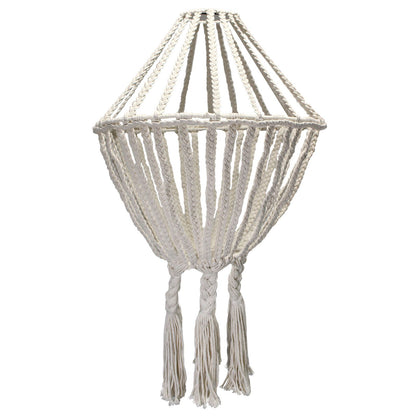 Grand lustre en macramé - Naturel