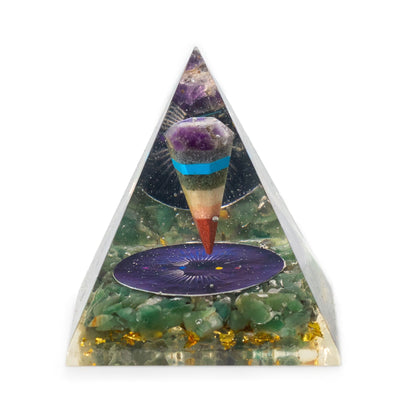 Pyramides d'orgonite Med 7x6 cm - Pendule - Copeaux d'aventurine verte