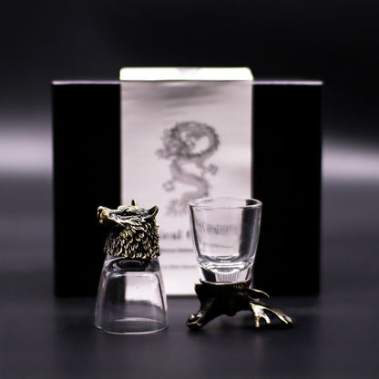 Geschenkset mit 6 Schnapsgläsern (50 ml) - Wild Forest Creatures - Antik Bronze