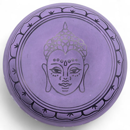 Bol chantant tibétain en forme de champignon - Purple Haze (23x10,5 cm, 1,3 kg)