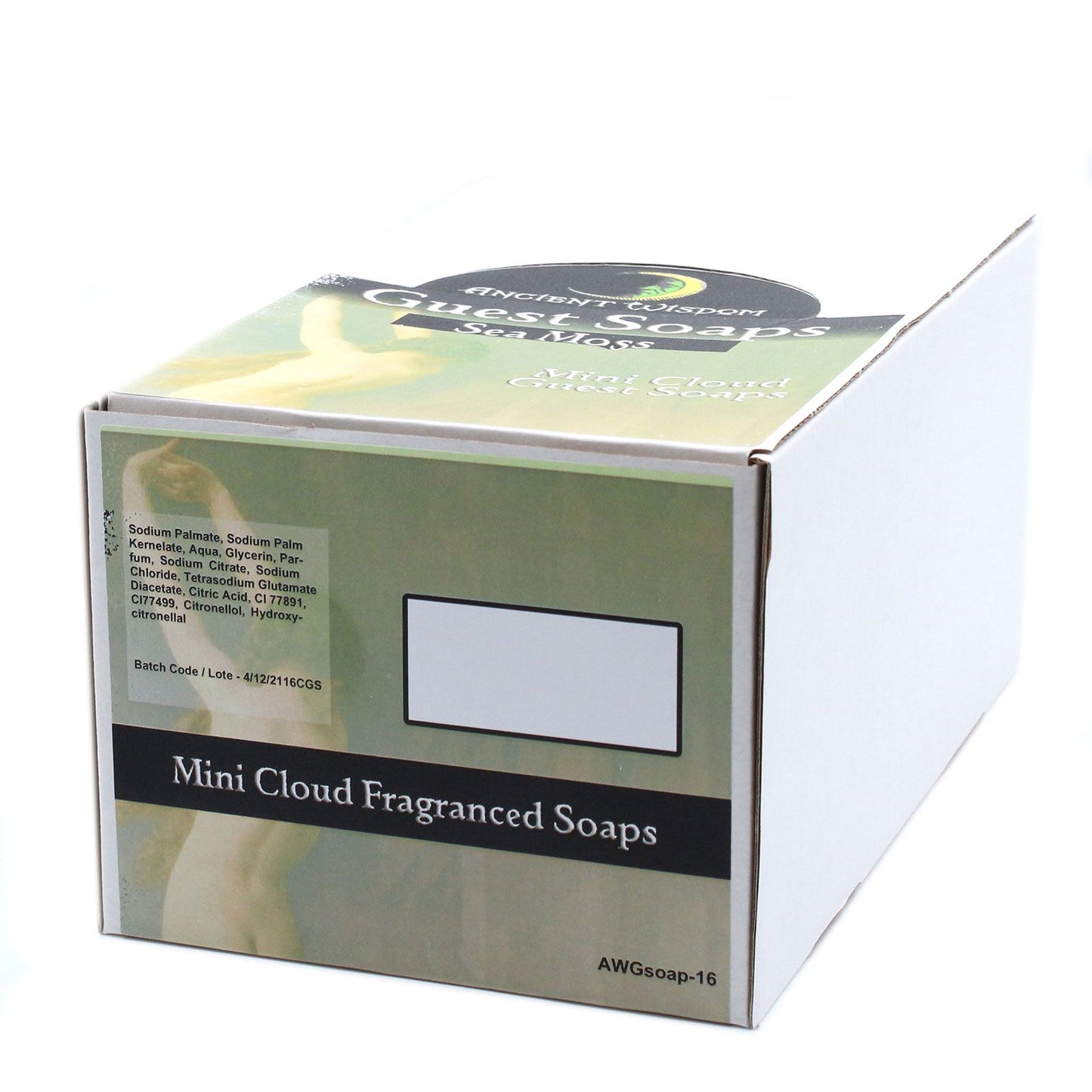 10 x Jabón para Invitados Nube Gris - Musgo Marino