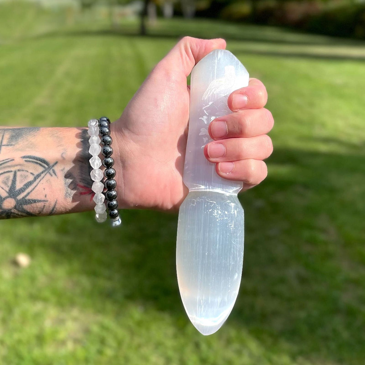 Selenite Ritual Knife: Cord Release Edition