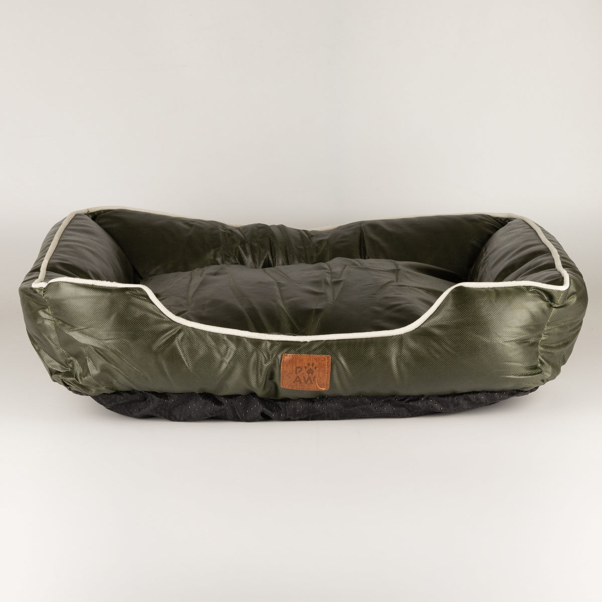 Cama PAW – Pequeña, verde caqui – 60 × 50 × 15 cm