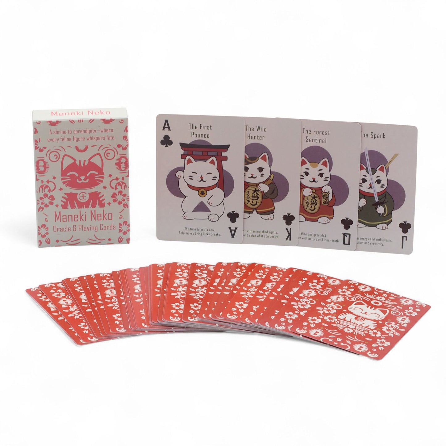 Glückskatzen-Spiel- und Orakelkarten – Maneki Neko Deck