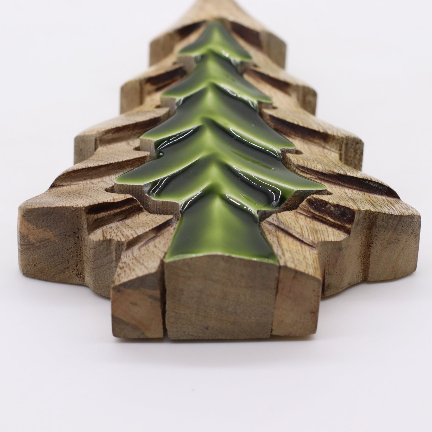 Perdu dans les bois - Petit arbre dans un arbre - Décoration en bois - 15x10cm