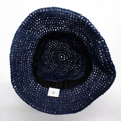 Nomad Sari Chapeau de soleil en paille souple - Bleu marine