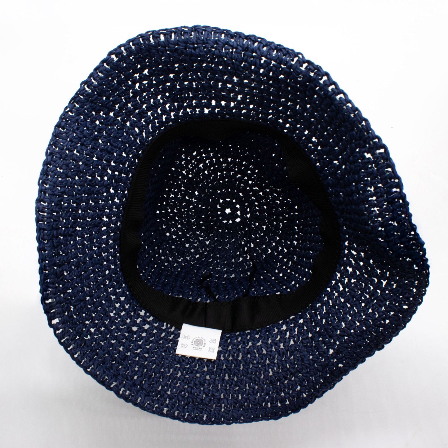 Nomad Sari Chapeau de soleil en paille souple - Bleu marine