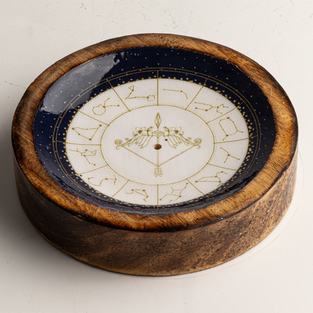 Mini cuenco y soporte para varitas de incienso Signo del Zodiaco – Sagitario