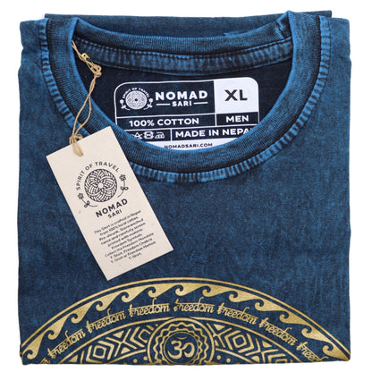 T-shirt oversize Nomad Sari - Chakra - Bleu