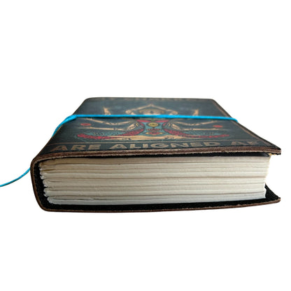 Carnets reliés en cuir (7 x 5 pouces) - Mes chakras sont alignés - 200 pages, papier ordinaire