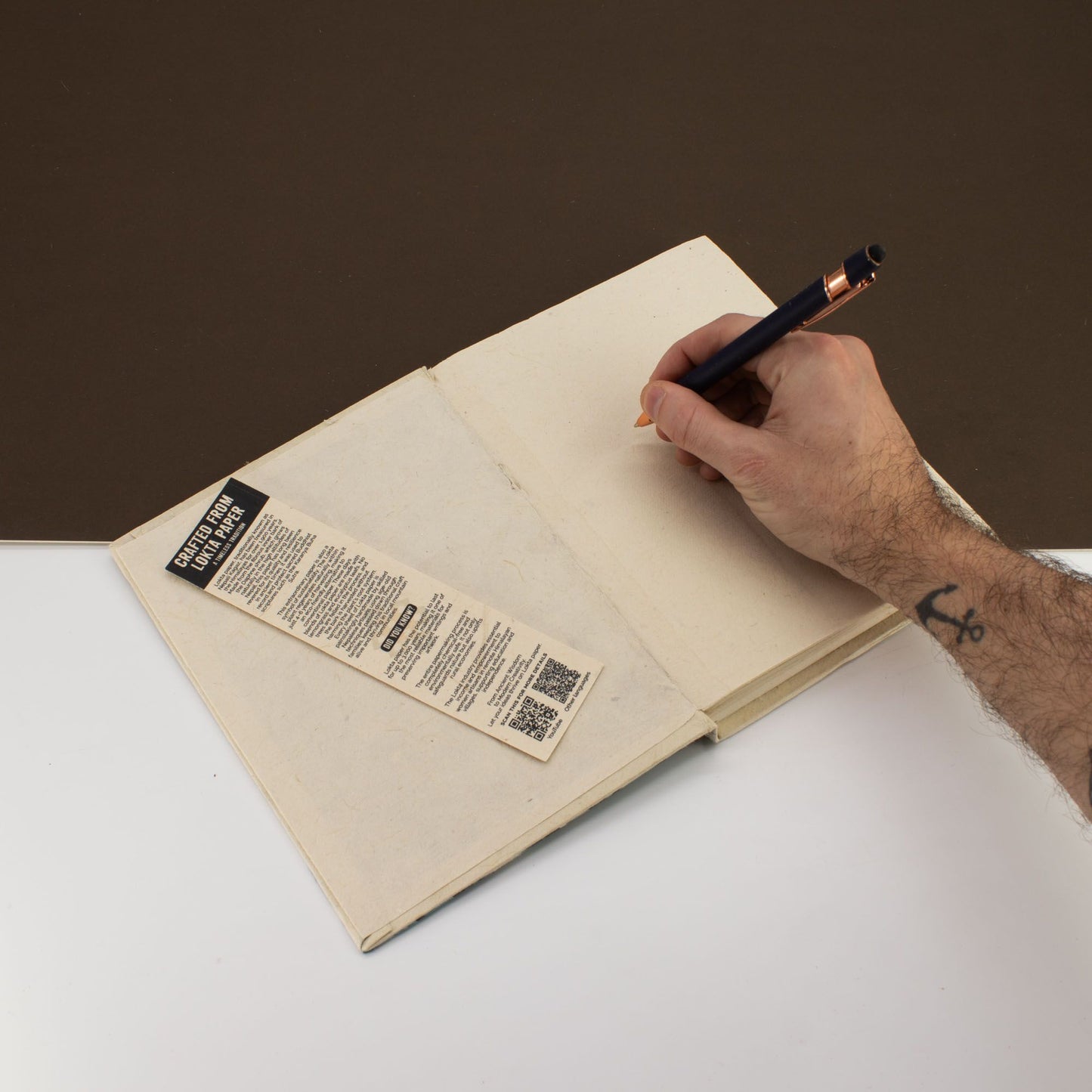 Grand carnet Lokta - La vraie vie - Comprend un marque-page