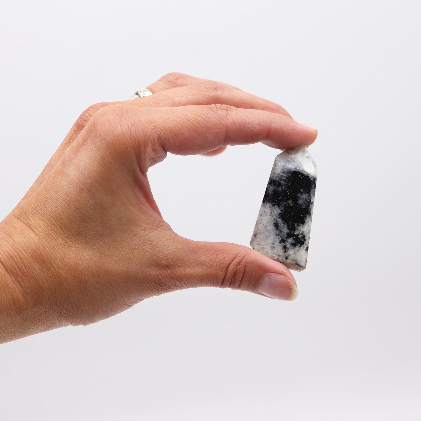 Edelsteinspitzen ca. 6 cm (0,5 kg) - Indischer Mondstein