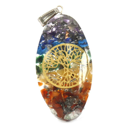 Colgante Orgonita Chakra Ovalado Árbol