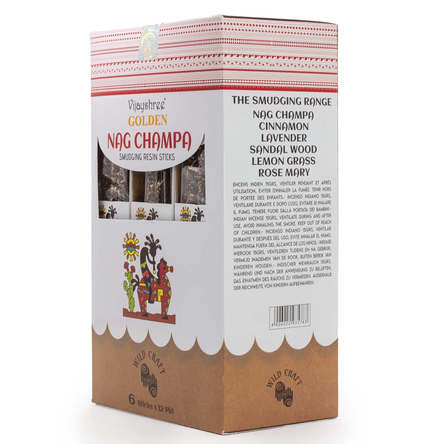 Palitos de resina de Nag Champa dorados para purificación - 30g