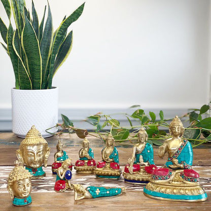 Figura de Buda de Latón - Cabeza Gr- 11.5 cm