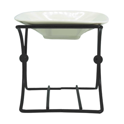 Soporte cuadrado de cerámica y metal