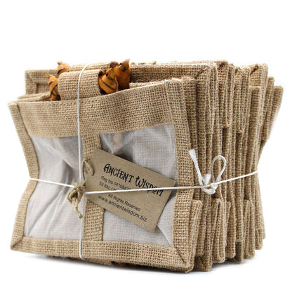 Bolsa de Regalo con Ventana de Yute Puro y Algodón - 2 Ventanas