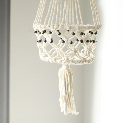 Macetero Macramé Grande con Cuentas