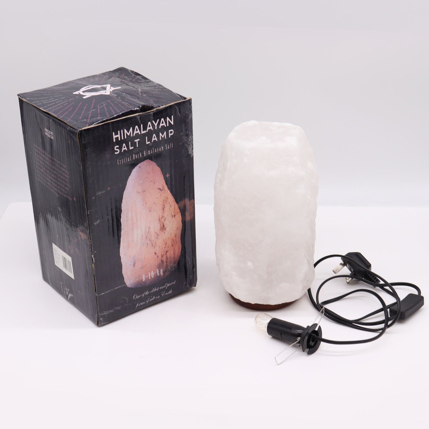 Lampe de sel de roche de l'Himalaya et base : environ 8 à 10 kg