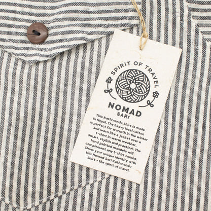 Nomad Sari Grandad Shirt - Piedra Gris - Mediano