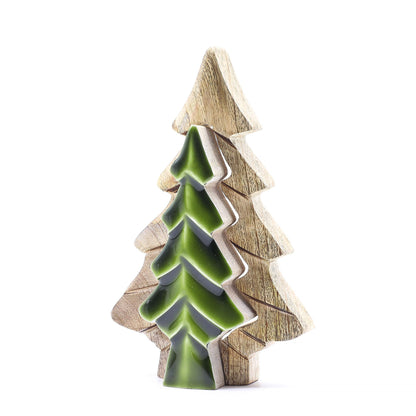 Perdu dans les bois - Petit arbre dans un arbre - Décoration en bois - 15x10cm