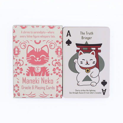 Glückskatzen-Spiel- und Orakelkarten – Maneki Neko Deck