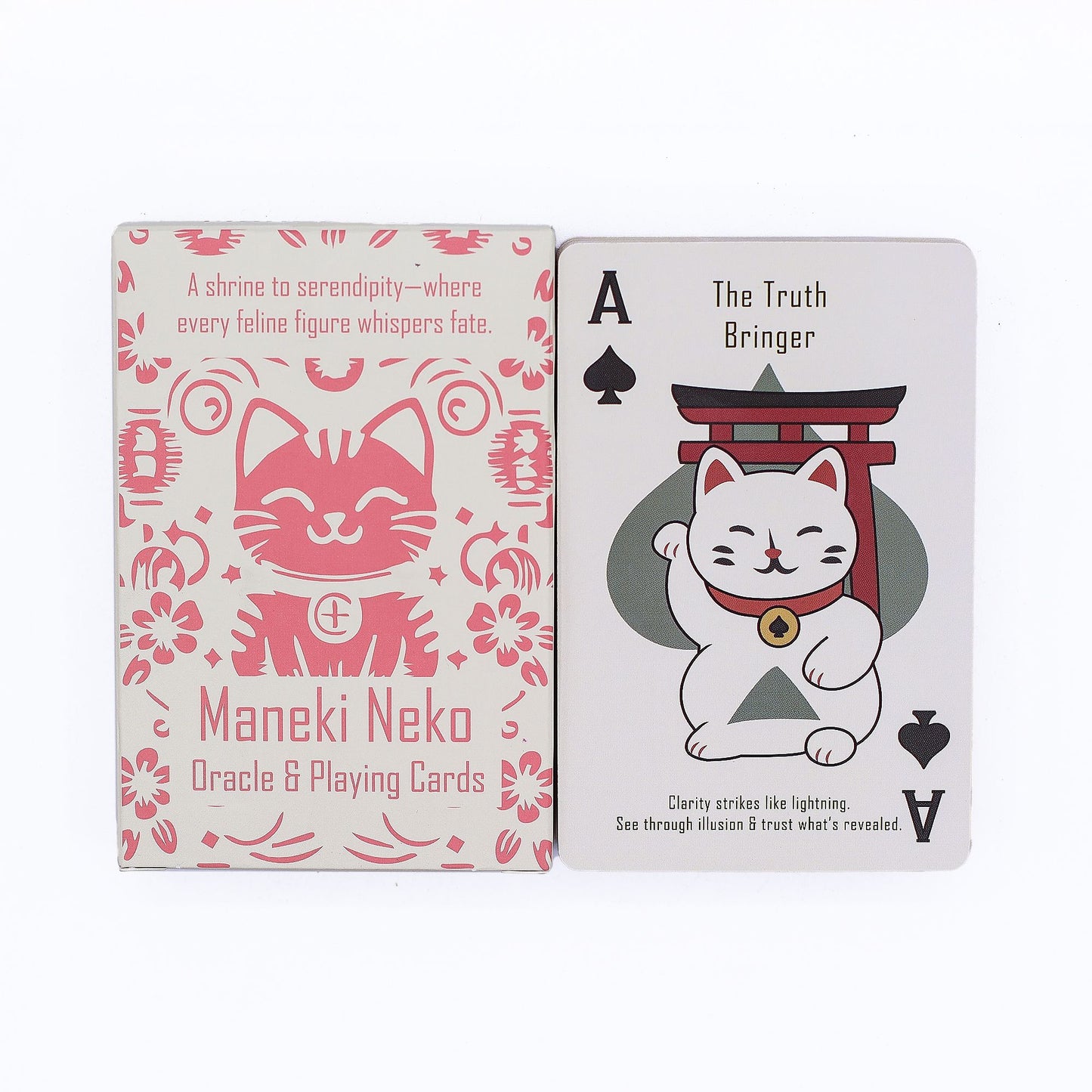Glückskatzen-Spiel- und Orakelkarten – Maneki Neko Deck