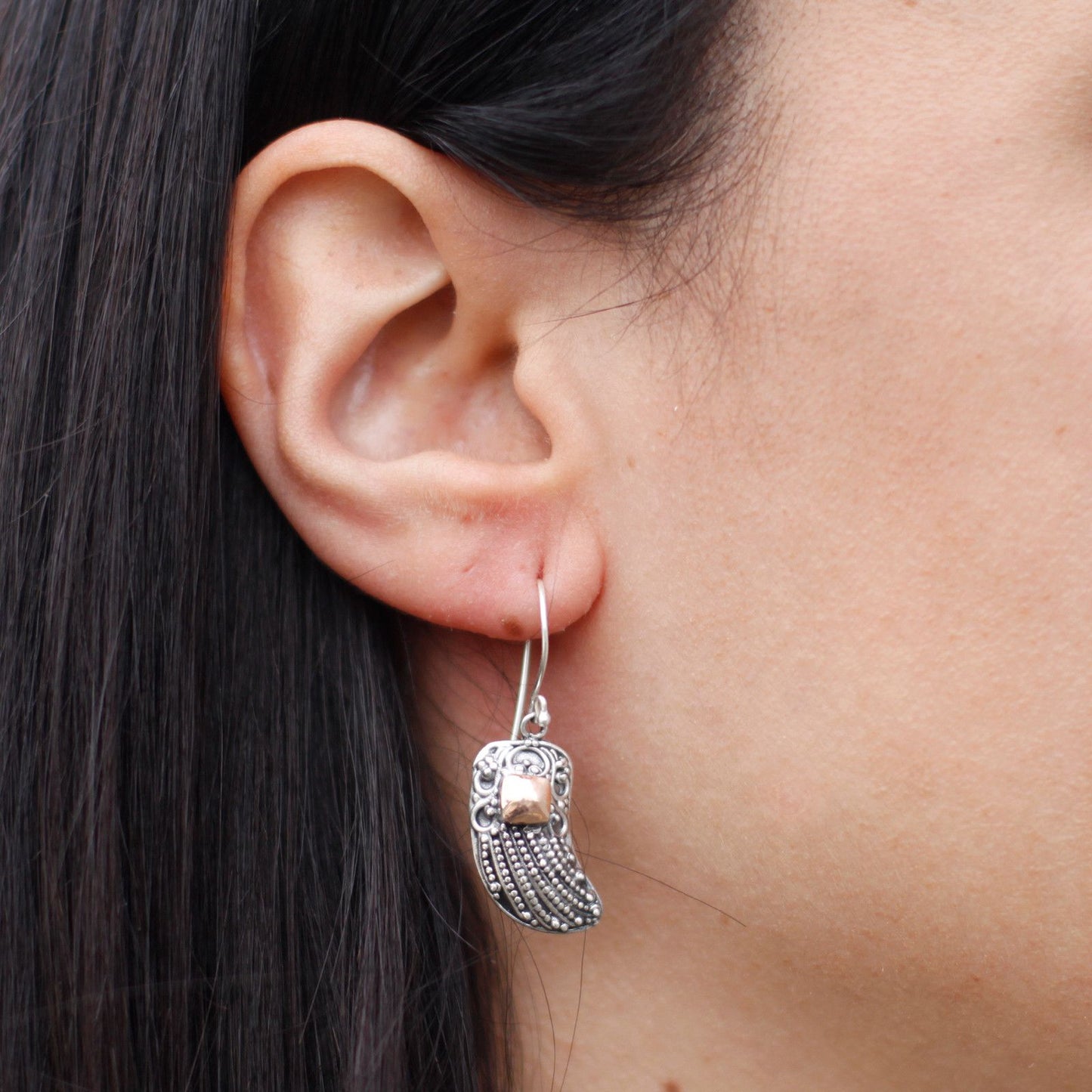 Pendientes Plata y Oro Alas de Ángel