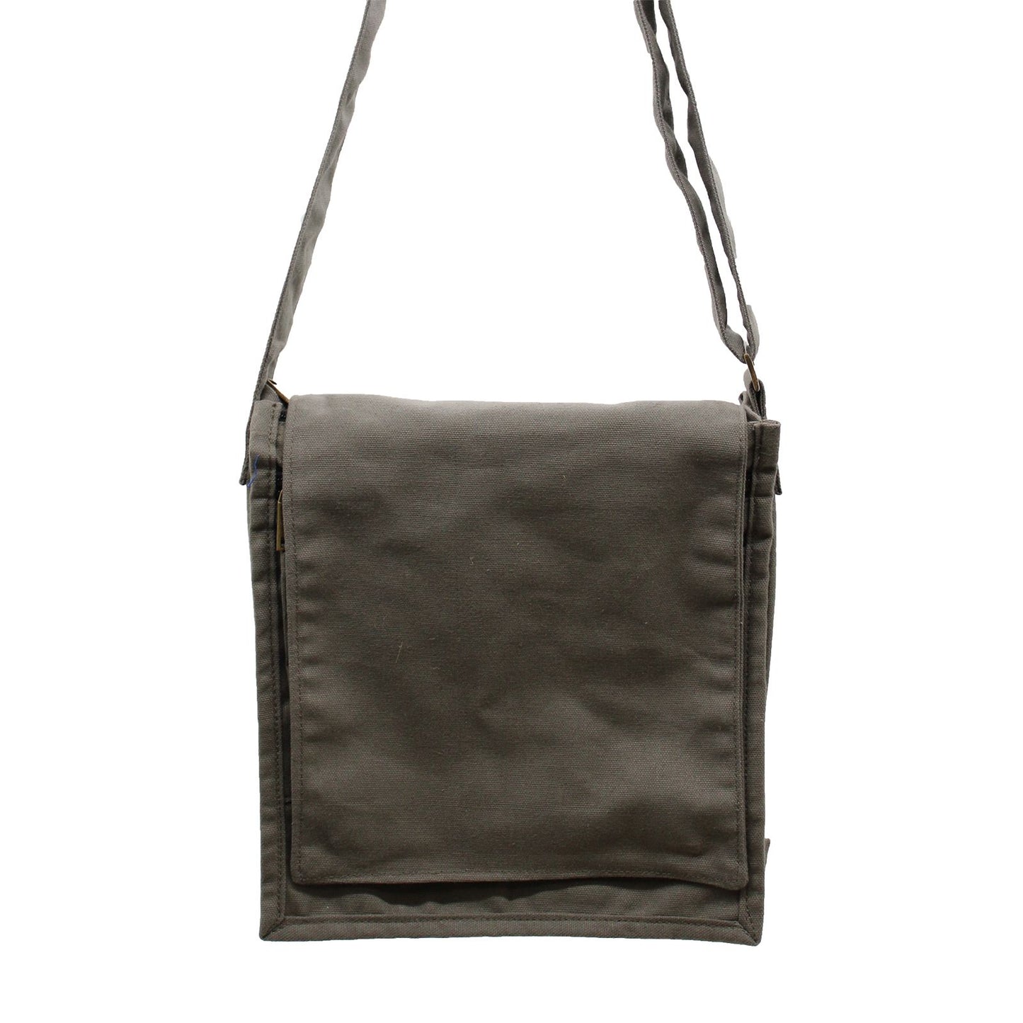Bolso mensajero de lona de algodón - grafito
