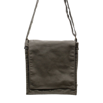 Bolso mensajero de lona de algodón - grafito