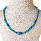 Collar nepalí extrafino de dos líneas - Colgante de lapislázuli y malaquita