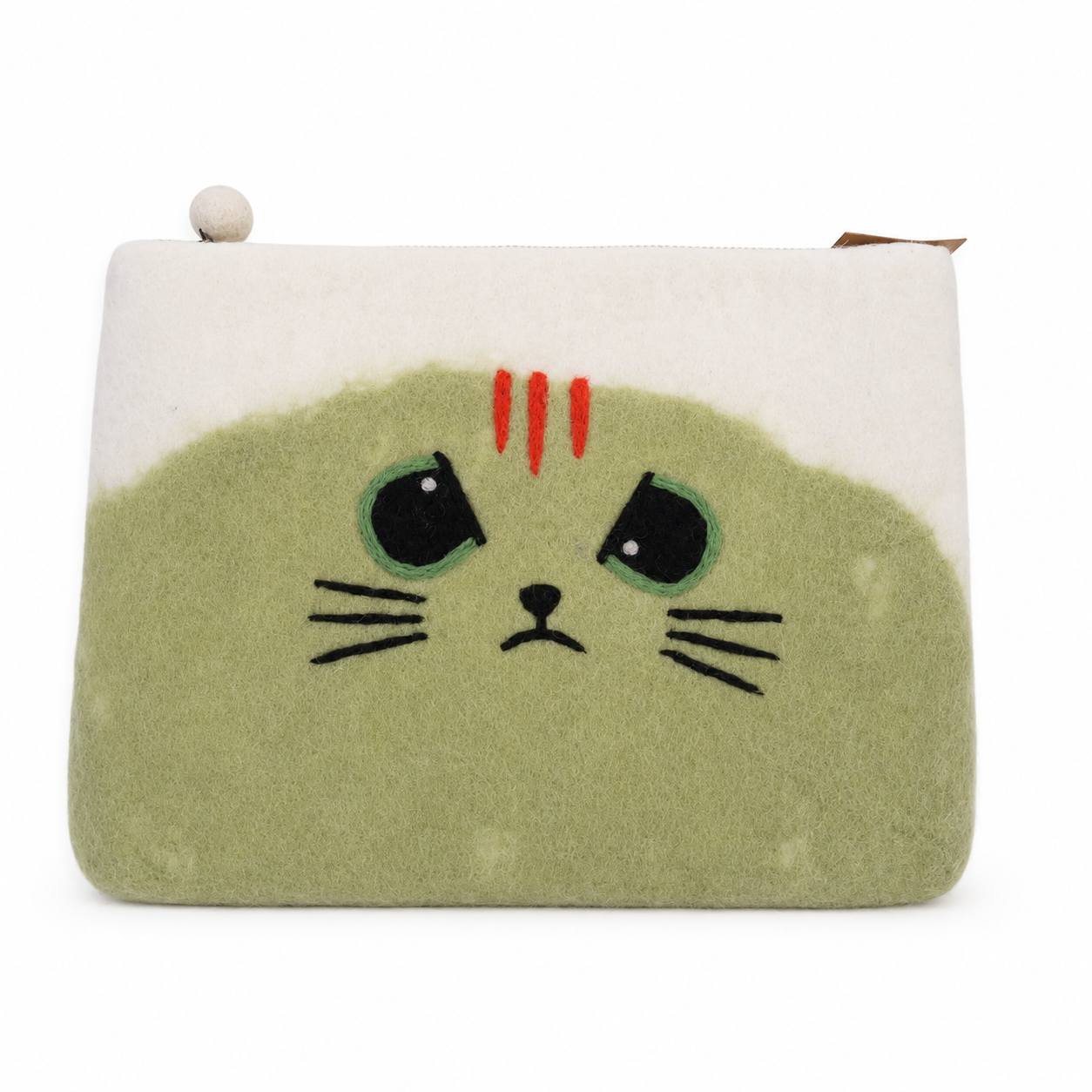 Funda de fieltro para portátil (de hasta 14 pulgadas)  - Gato Gruñón