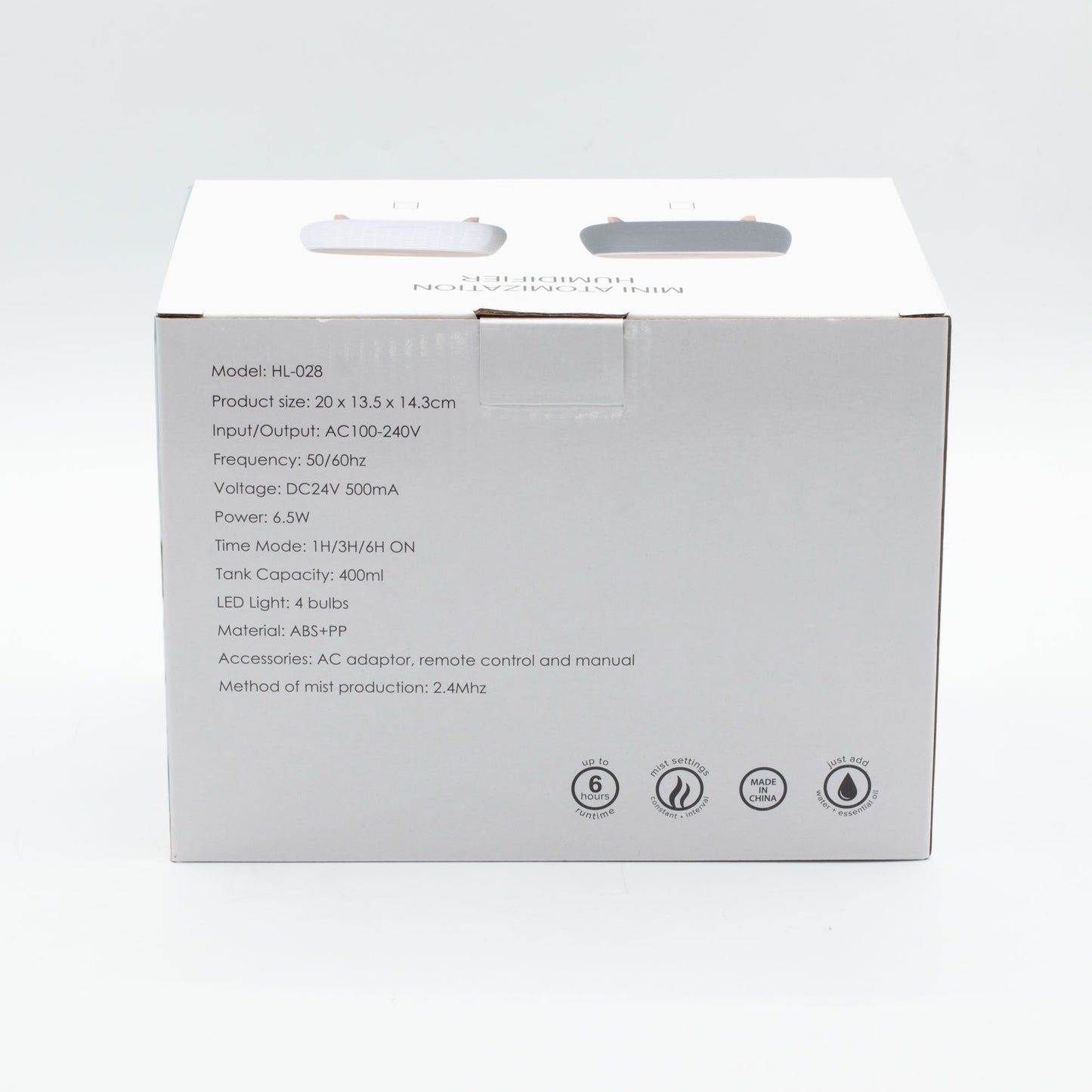 Aromaterapia Futurista con estrías - USB - Cambio de color - Control remoto