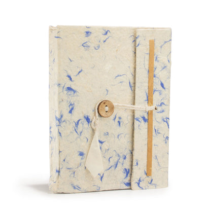 Carnet Lokta moyen - Coton bleu mélangé - 45 feuilles