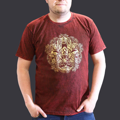 T-shirt Sari Nomad Extra Large - Hamsa - Bordeaux