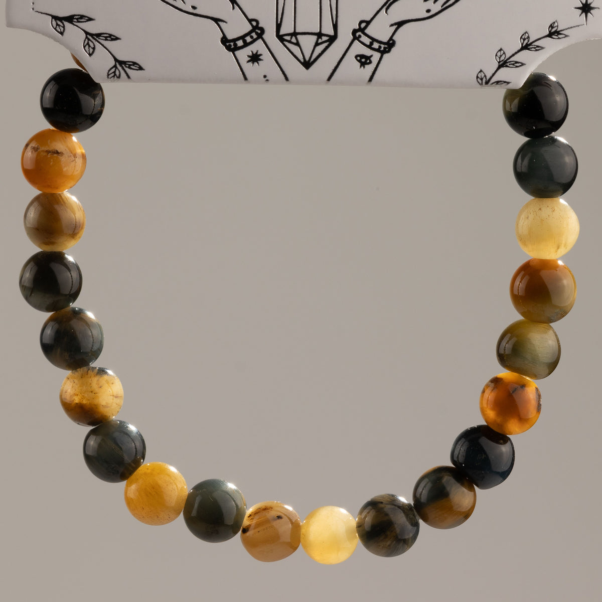 Pulsera de poder pequeña (17 cm x 6 mm) - Ojo de Tigre Soñado