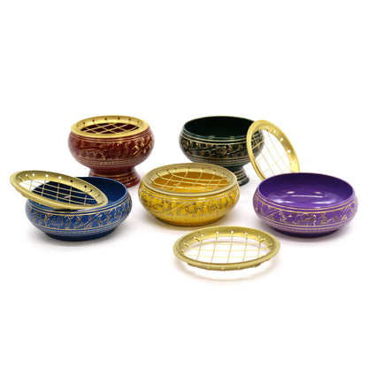Grand bol d'encens au charbon de bois Chakra - Couronne