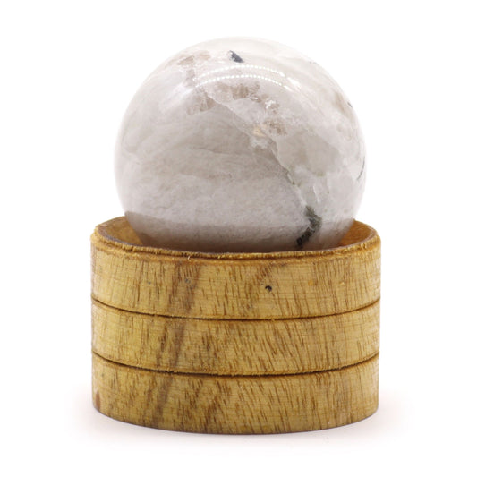 40 mm Kristallkugel – Indischer Mondstein mit Ständer