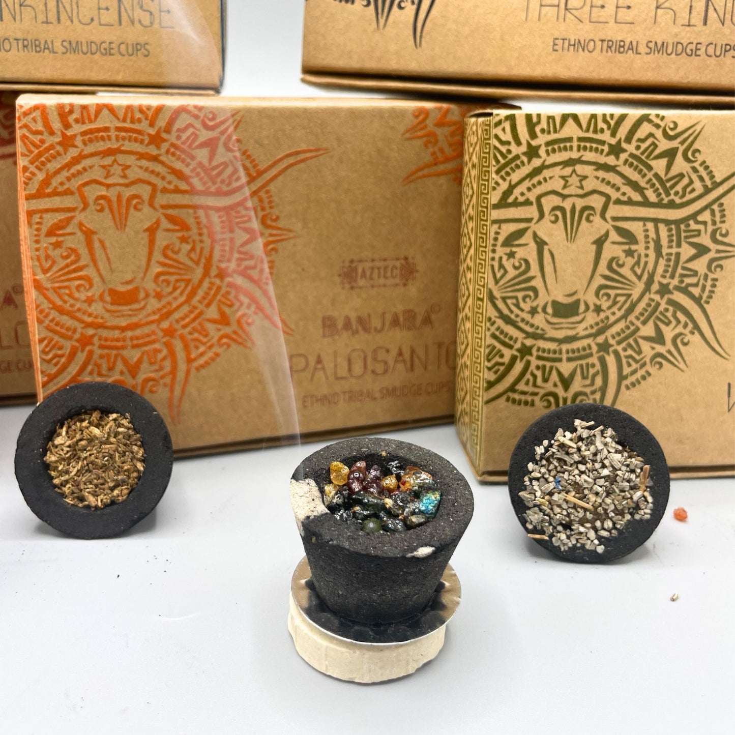 Caja de 6 copos de Resina Banjara - Mirra