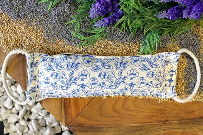 Bolsas de Trigo de Algodón Natural - Azul