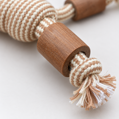 Juguetes PAW para mascotas – Mordedor de madera de café Rope Ranger - Ball